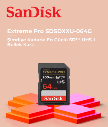 SanDisk Extreme Pro SDSDXXU-064G-GN4IN Class 10 UHS-I U3 V3064 GB SD Hafıza Kartı