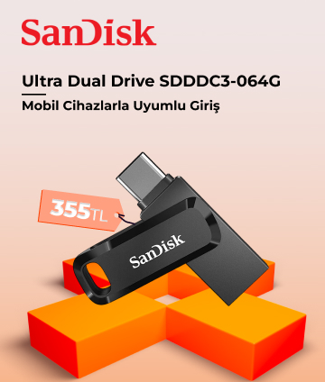 SanDisk Ultra Dual Drive SDDDC3-064G-G46 64 GB Flash Bellek