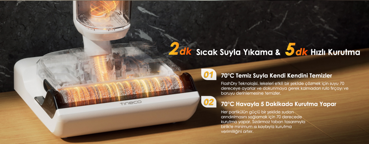 Tineco Floor One S6 Stretch IslakKuru Dikey Şarjlı Süpürge